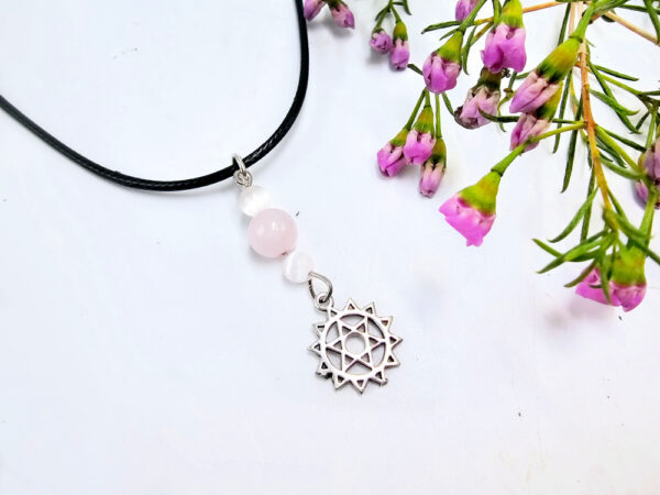 Heart Chakra Necklace - Rose Quartz - Image 2