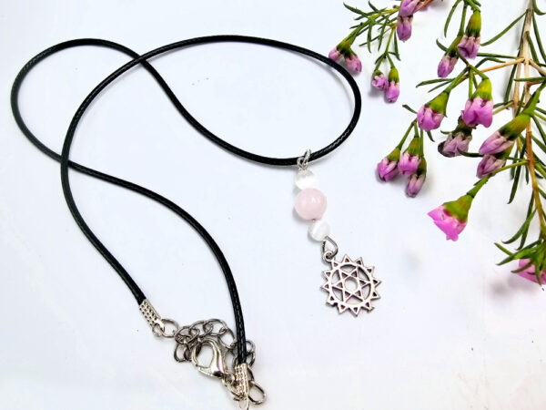 Heart Chakra Necklace - Rose Quartz - Image 3