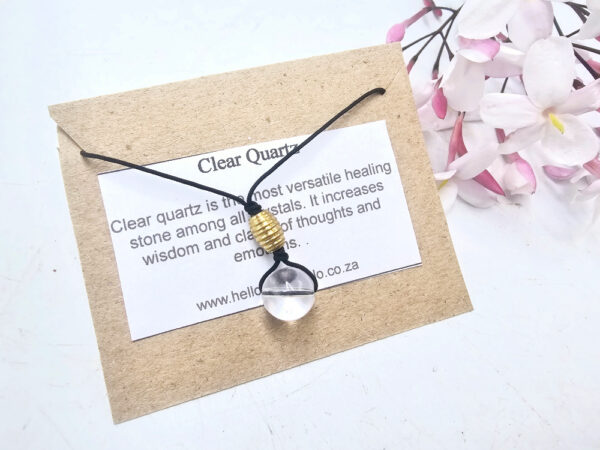 Clear Quartz Sphere Necklace (10mm)