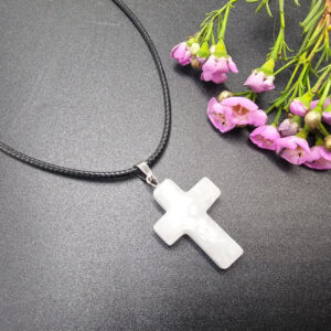 Snow Quartz Cross Necklace