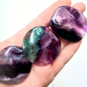 Rainbow Fluorite palm Stone (4-5cm)