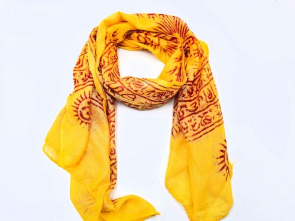 Meditation Scarf - Yellow Om