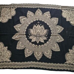 black and gold mandala sarong