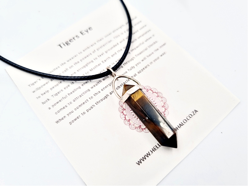 Tigers Eye Crystal Necklace (925 Silver) Tigers Eye Crystal Necklace (925 Silver)