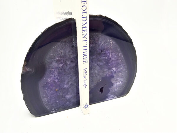 Agate Geode Book Ends  (Purple) A - Image 2
