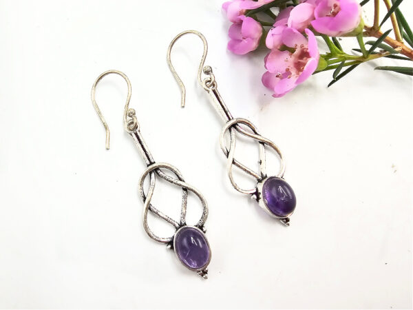 Amethyst Celtic Knot Earrings