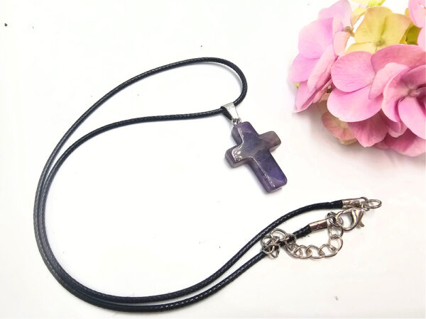 Amethyst Cross Necklace - Image 2
