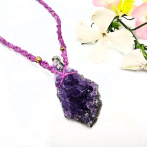 Amethyst Macrame Necklace