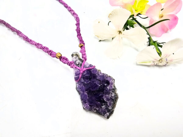 Amethyst Macrame Necklace