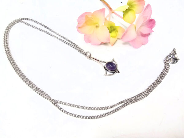 Amethyst Wide Drop Necklace - Image 2
