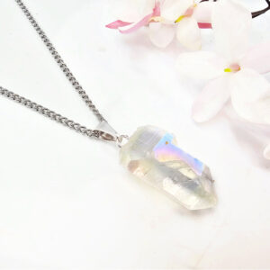 Aura Quartz Point Necklace