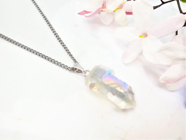 Aura Quartz Point Necklace