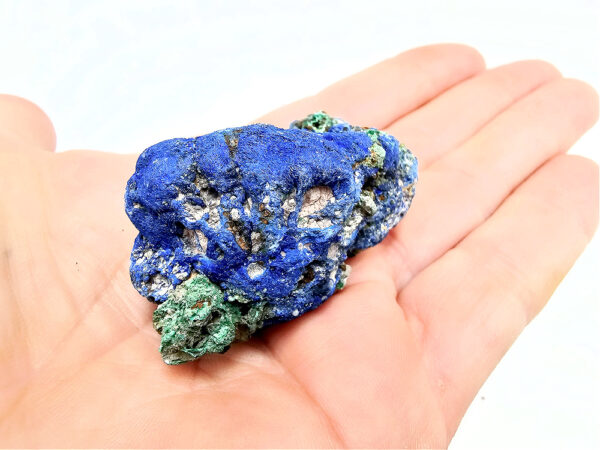 Azurite Rough Specimen B (54g) Malachite Inclusions - Image 2