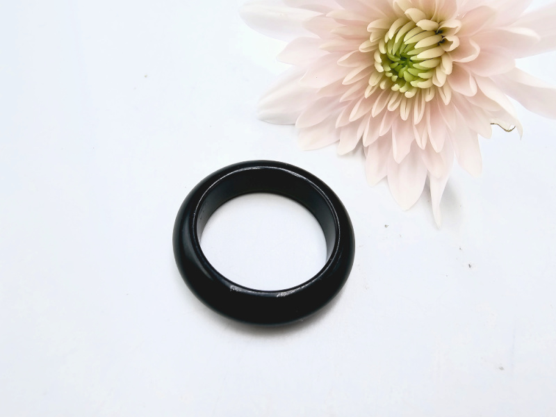 Black Obsidian Band Ring Black Obsidian Band Ring