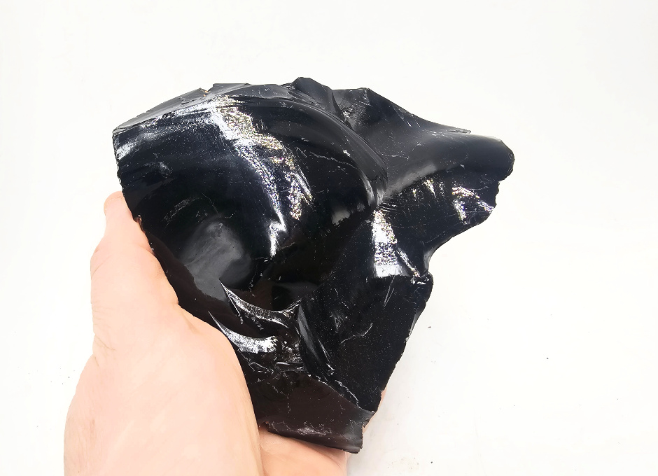 Black Obsidian Rough Large E (918g) Standing Black Obsidian Rough Large E (918g) Standing - Image 2