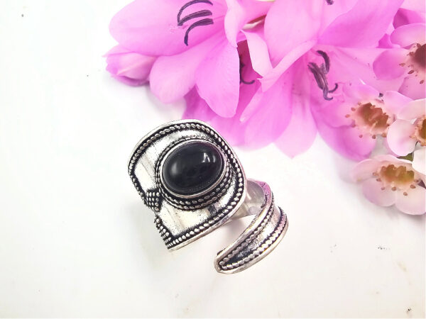 Black Onyx Wrap Ring
