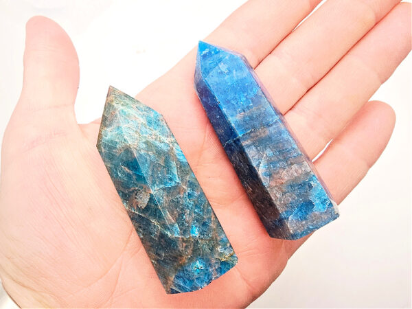 Blue Apatite Point Polished
