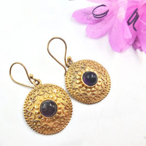 Bohemian Gemstone Earrings Amethyst