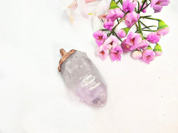 Brandberg Amethyst Copper Pendant