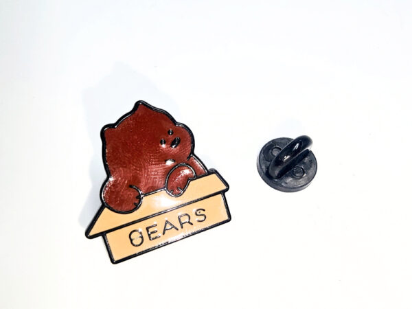 Brown Bear Box Pin Badge