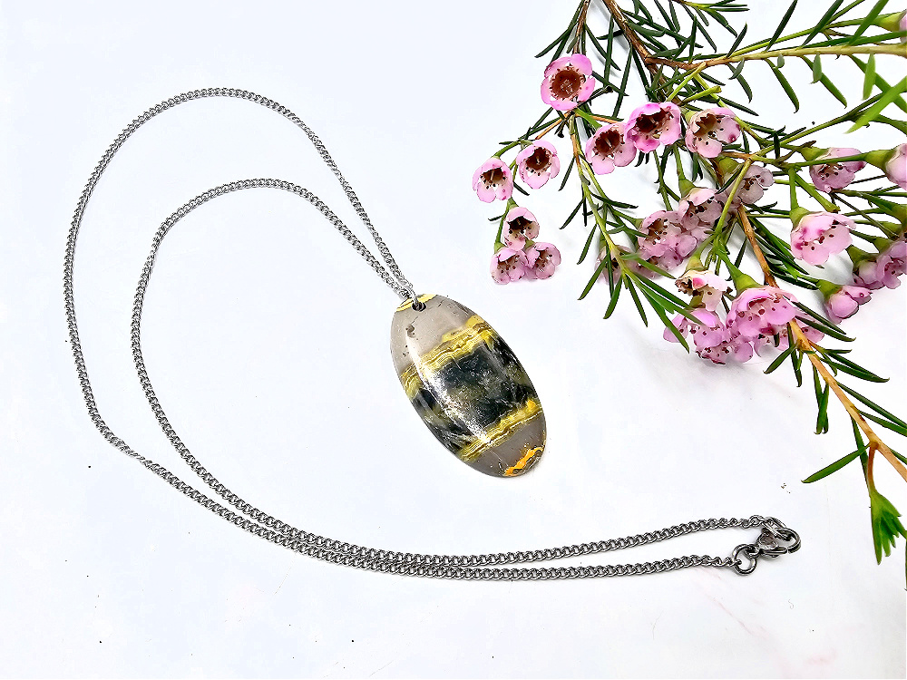 Bumble Bee Jasper Necklace Oval Bumble Bee Jasper Necklace Oval - Image 2