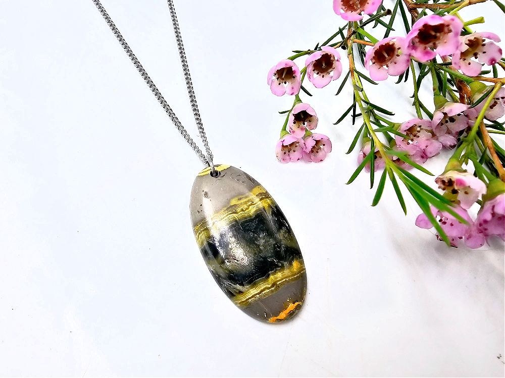Bumble Bee Jasper Necklace Oval Bumble Bee Jasper Necklace Oval