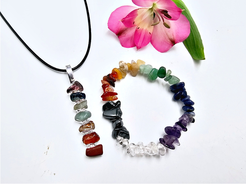 Chakra Tower Necklace & Bangle Jewellery Gift Set Chakra Tower Necklace & Bangle Jewellery Gift Set - Image 2