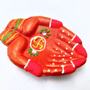 Clay Diya Pot Fancy - Orange Hands (Single)