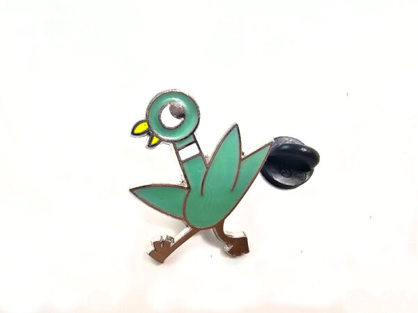 Crazy Blue Bird Pin Badge