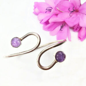 Double Spiral Amethyst Bangle