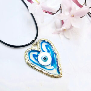 Evil Eye Heart Necklace