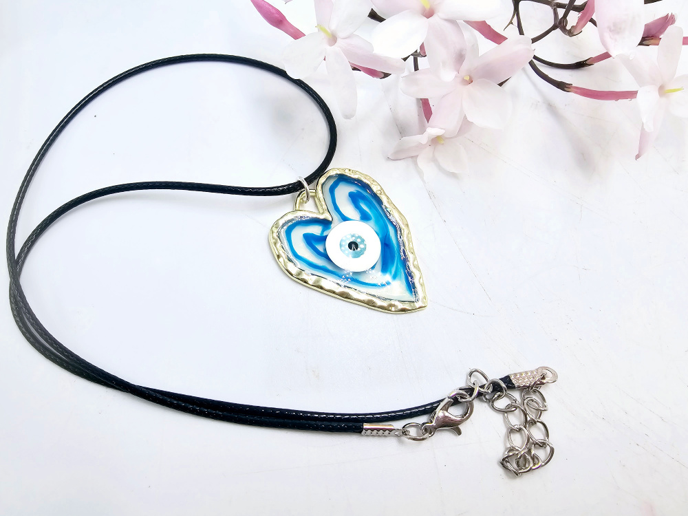 Evil Eye Heart Necklace Evil Eye Heart Necklace - Image 2
