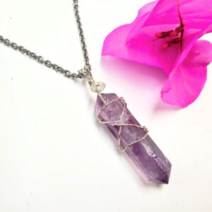 Fluorite Wire Wrapped Necklace