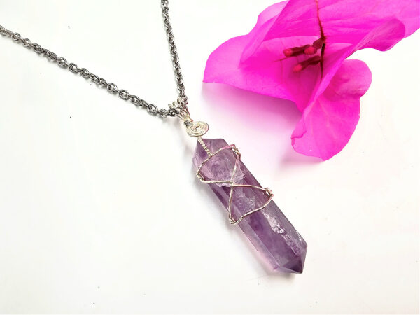 Fluorite Wire Wrapped Necklace