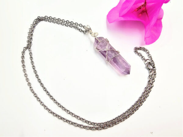 Fluorite Wire Wrapped Necklace - Image 2