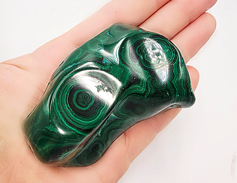 Green Malachite Polished Freeform C (176g) Green Malachite Polished Freeform C (176g) - Image 2