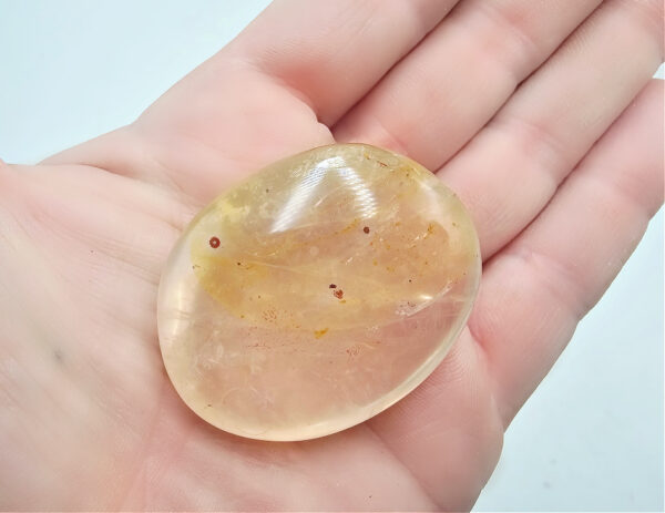 Hematoid Quartz Palm Stone (Golden Healer) G (48g)