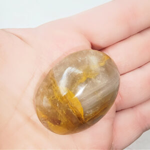 Hematoid Quartz Palm Stone