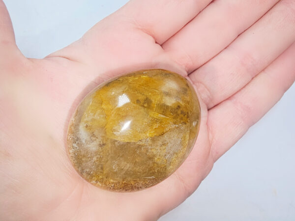 Hematoid Quartz Palm Stone (Golden Healer)