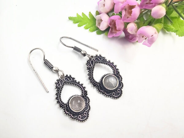 Indian Lattice Labradorite Earrings