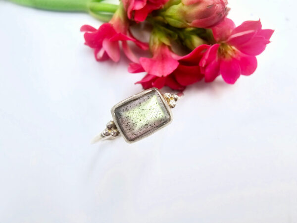 Labradorite Square Ring (925 Silver)