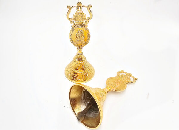 Lakshmi Ganesh Altar Bell Gold Plated