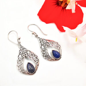 Lattice Drop Earring Lapis Lazuli
