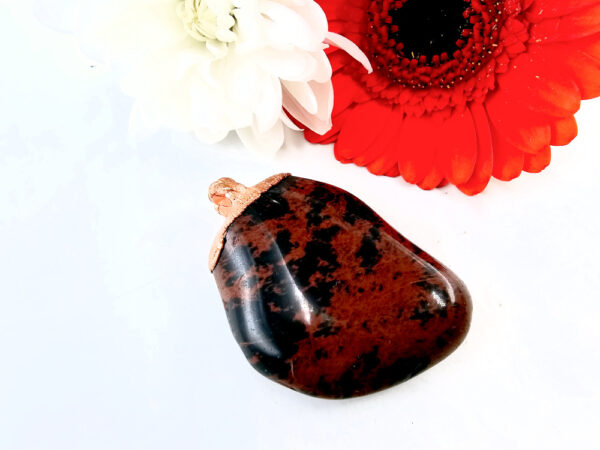 Mahogany Obsidian Copper Pendant