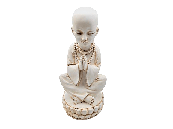 Meditating Monk Statue On Lotus (32cm) Meditating Monk Statue On Lotus (32cm)