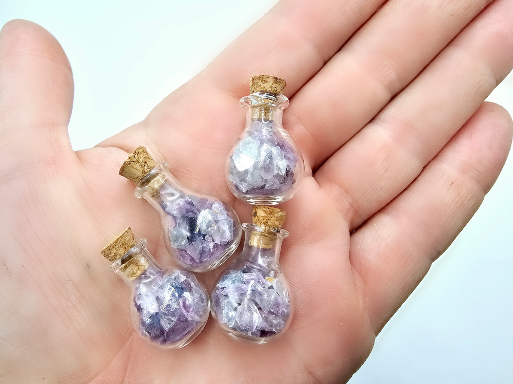 Mini Bottle Of Rainbow Fluorite Mini Bottle Of Rainbow Fluorite