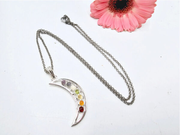 Moon Chakra Gemstone Necklace - Image 2