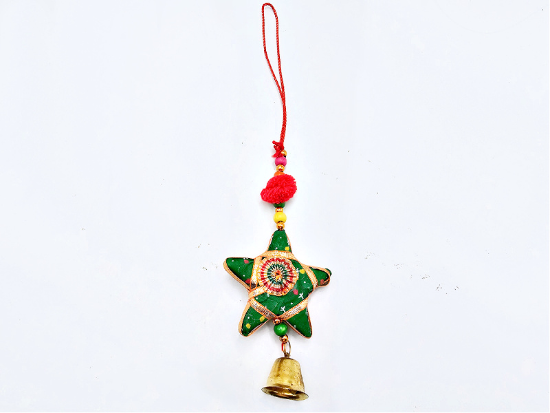 Star Hanging Bell Green (28cm) Star Hanging Bell Green (28cm)