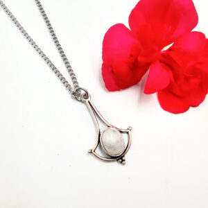 Moonstone Wide Drop Necklace