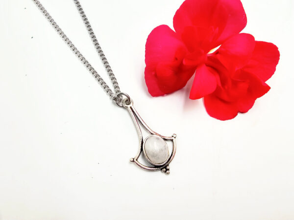 Moonstone Wide Drop Necklace